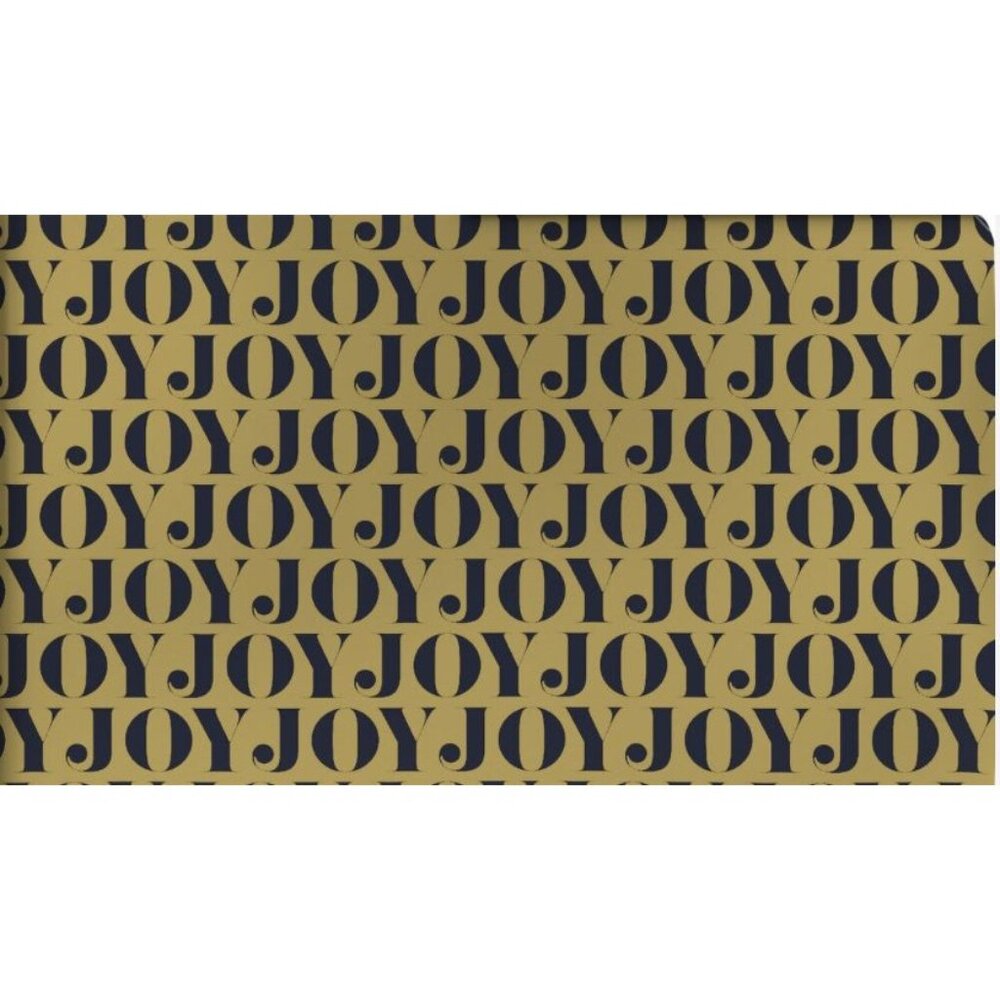 Hallmark Wrapping Paper Christmas Joy on Gold Metallic 22.5 sq ft Roll Holiday